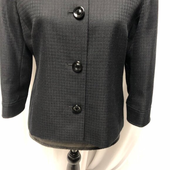 Covington Jacket Womens Size Medium Black Button Up Lined Blazer Office Evening - Picture 3 of 7